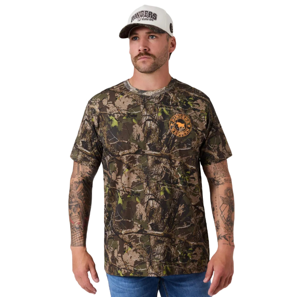 Ringers Western Mens Find Me Loose Fit S/S Tee (125131RW) Camo/Orange