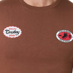 Ringers Western Mens Grayson S/S Stock Fit Tee (125198RW)  Washed Saddle Brown