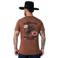 Ringers Western Mens Grayson S/S Stock Fit Tee (125198RW)  Washed Saddle Brown