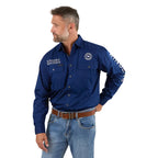 Ringers Western Mens Hawkeye Full Button Embroidered Work Shirt (118110002) Navy