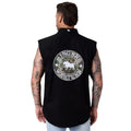 Ringers Western Mens Hawkeye Full Button Sleeveless Work Shirt (125143RW) Black Camo