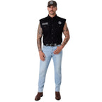 Ringers Western Mens Hawkeye Full Button Sleeveless Work Shirt (125143RW) Black Camo