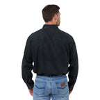 Ringers Western Mens King River Rugged S/S Half Button Work Shirt (125150RW)  Black