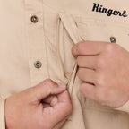 Ringers Western Mens Ridgecrest Full Button L/S Work Shirt (125194RW) Dark Sand