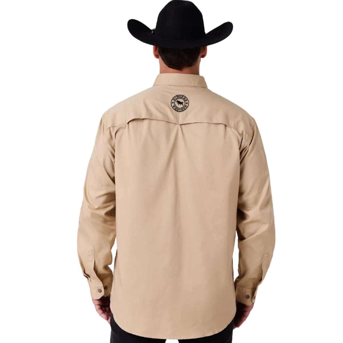 Ringers Western Mens Ridgecrest Full Button L/S Work Shirt (125194RW) Dark Sand