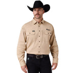 Ringers Western Mens Ridgecrest Full Button L/S Work Shirt (125194RW) Dark Sand