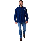 Ringers Western Mens Ridgecrest Full Button L/S Work Shirt (125194RW) Navy