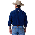 Ringers Western Mens Ridgecrest Full Button L/S Work Shirt (125194RW) Navy