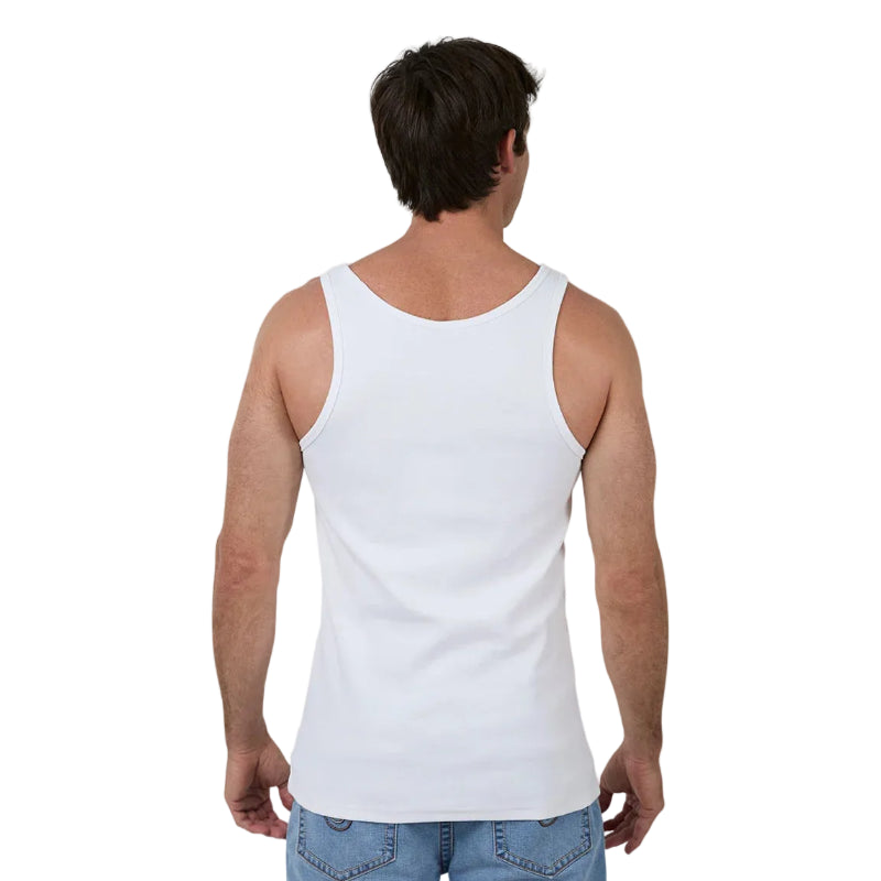 Ringers Western Mens Shearer Rib Tank (120202455RW) White