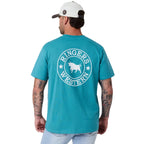 Ringers Western Mens Signature Bull Loose S/S Tee (120201560) Teal/White