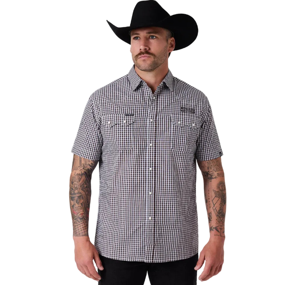 Ringers Western Mens Thirsty Days S/S Pub Shirt (125174RW) Chocolate