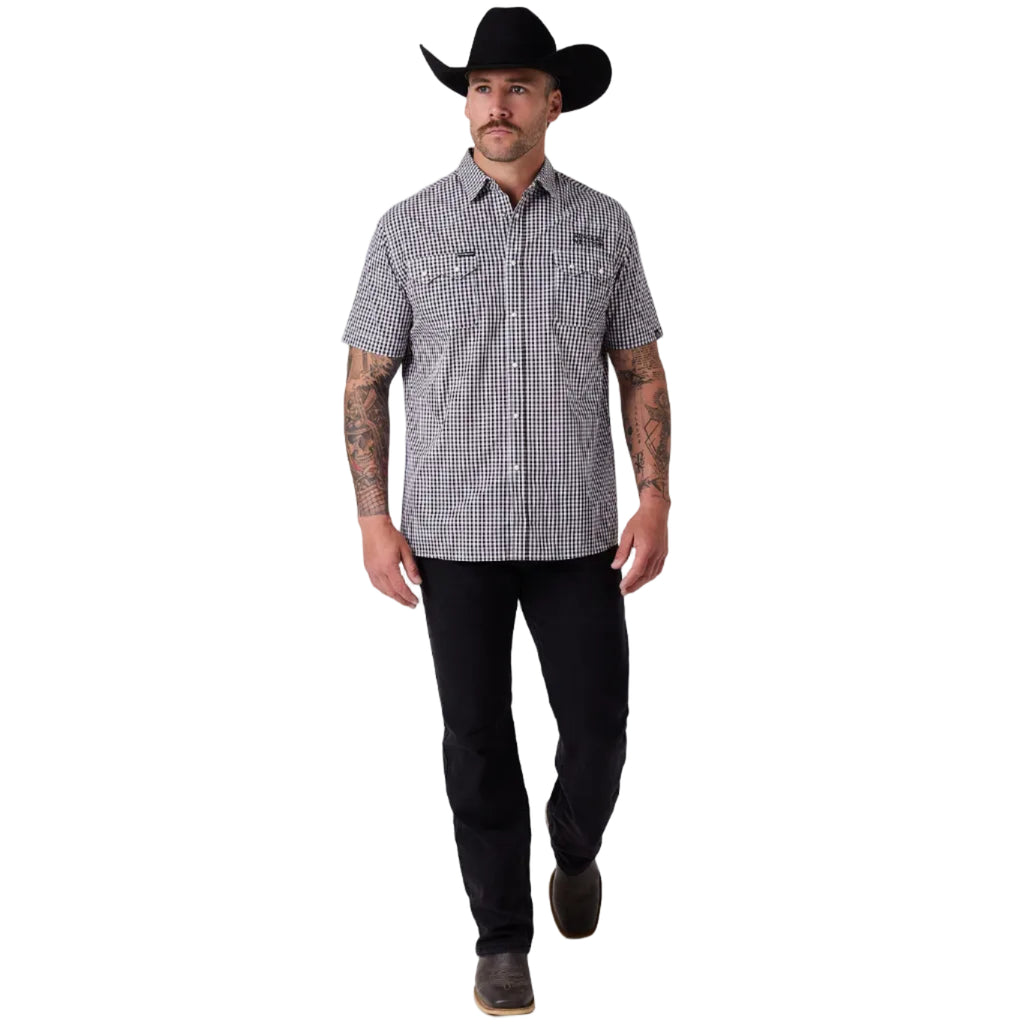Ringers Western Mens Thirsty Days S/S Pub Shirt (125174RW) Chocolate