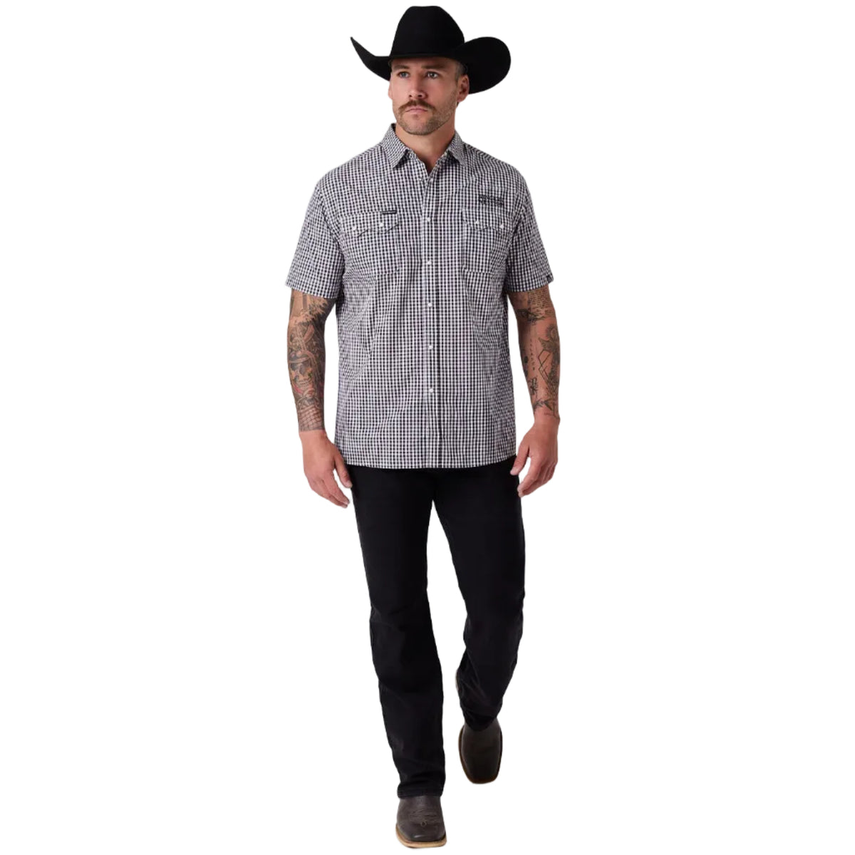 Ringers Western Mens Thirsty Days S/S Pub Shirt (125174RW) Chocolate