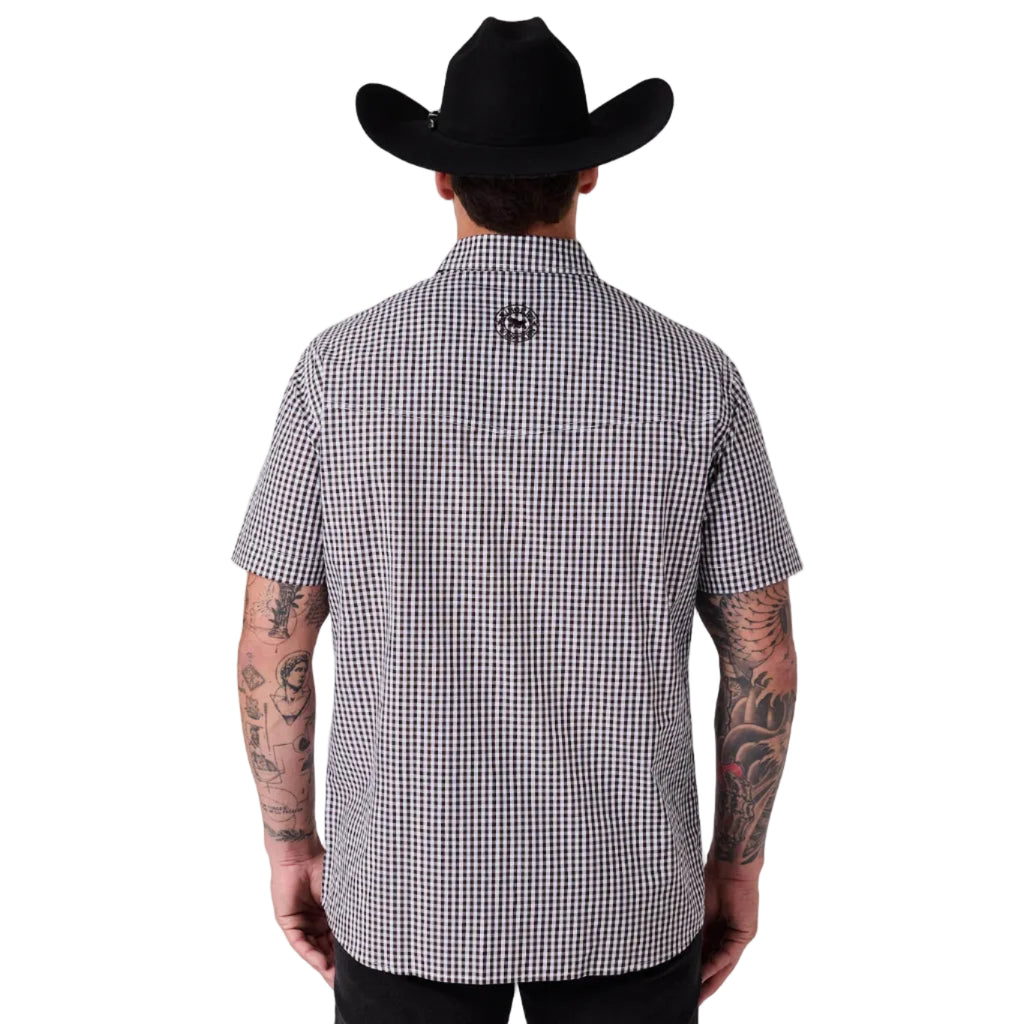 Ringers Western Mens Thirsty Days S/S Pub Shirt (125174RW) Chocolate