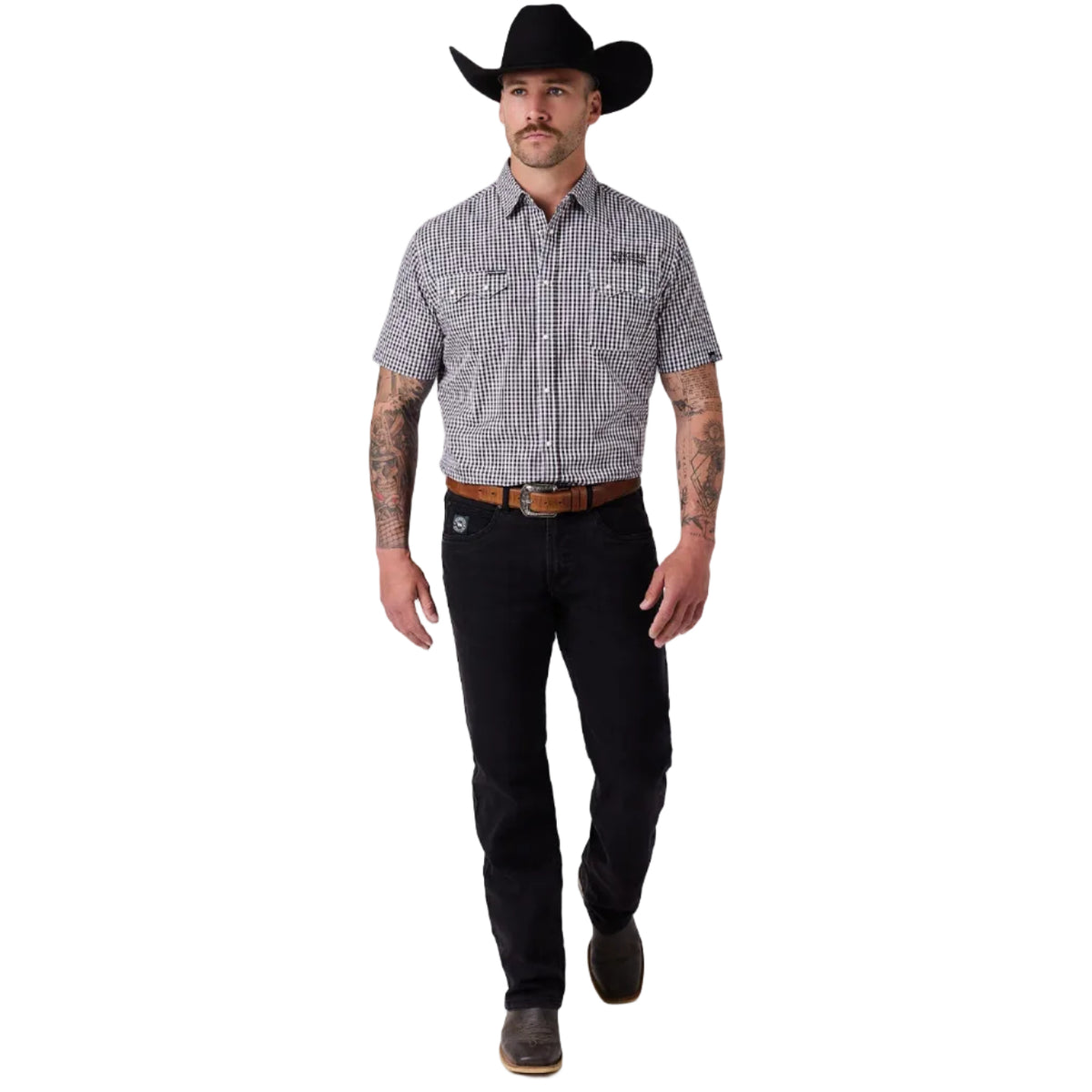 Ringers Western Mens Thirsty Days S/S Pub Shirt (125174RW) Chocolate