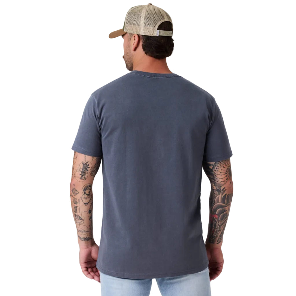 Ringers Western Mens Wild Ridge Eagle Stock Fit S/S Tee (125186RW) Washed Black