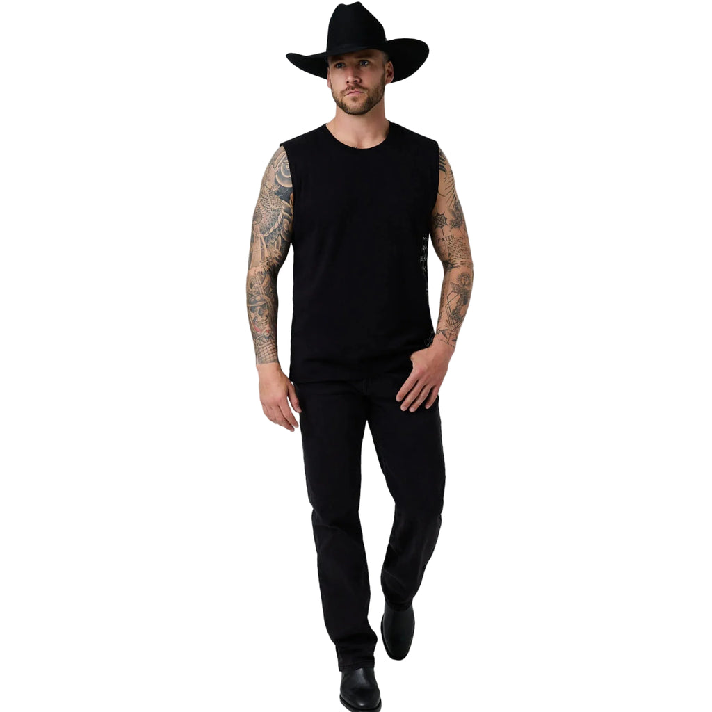 Ringers Western Mens Wild Side Relaxed Fit Tank (125203RW)  Black