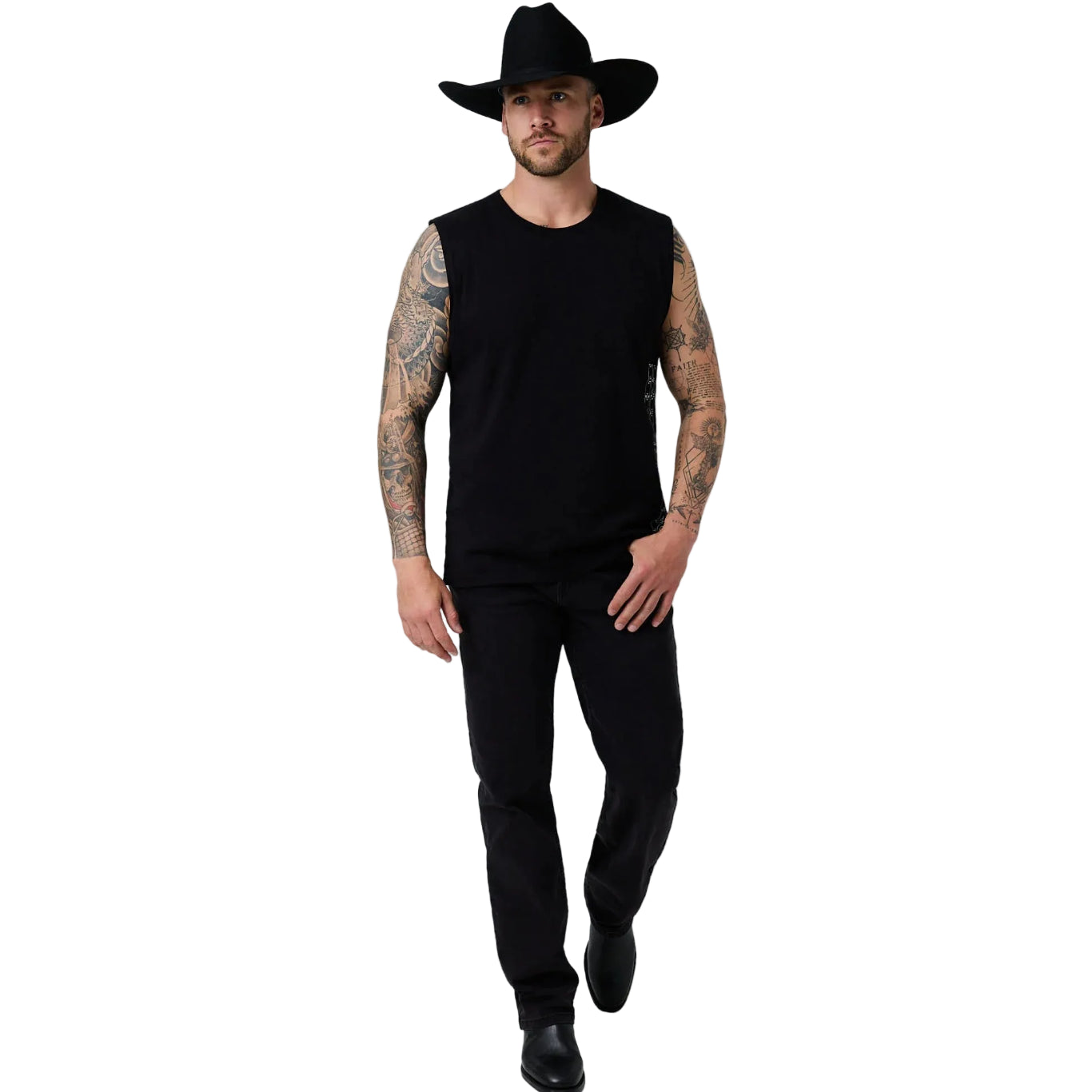 Ringers Western Mens Wild Side Relaxed Fit Tank (125203RW)  Black