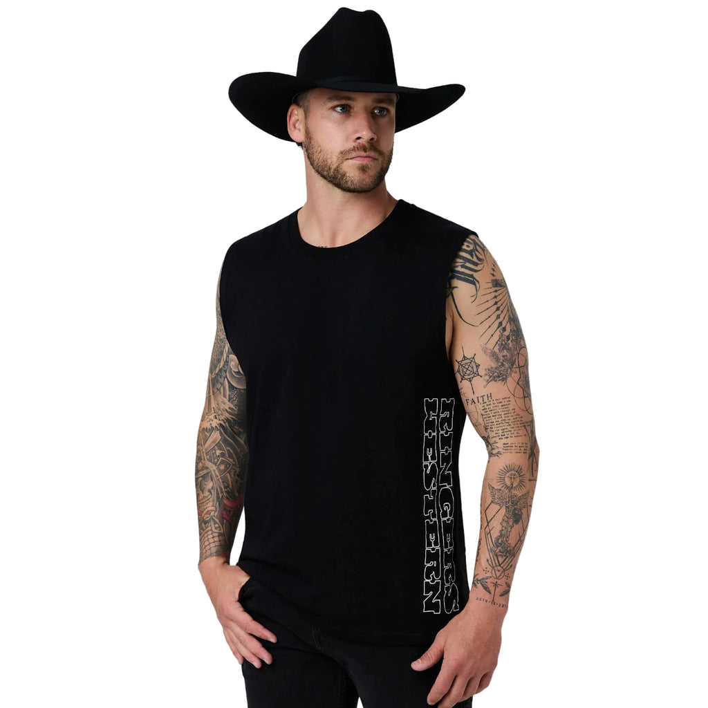 Ringers Western Mens Wild Side Relaxed Fit Tank (125203RW)  Black