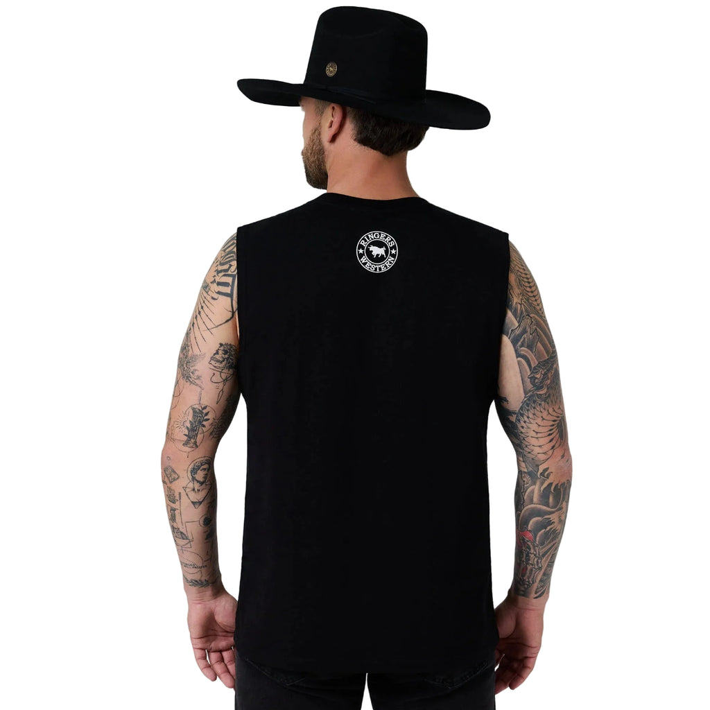 Ringers Western Mens Wild Side Relaxed Fit Tank (125203RW)  Black