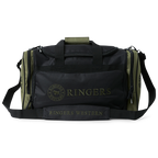 A black and army Ringers Western Rider Go Sports Bag (625130RW)  duffel bag with 'Ringers' branding on the front and side, photographed on a clean white background.