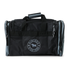 A back view of a black and charcoal Ringers Western Rider Go Sports Bag (625130RW) duffel bag with 'RINGERS' printed in charcoal, shown on a plain white background.