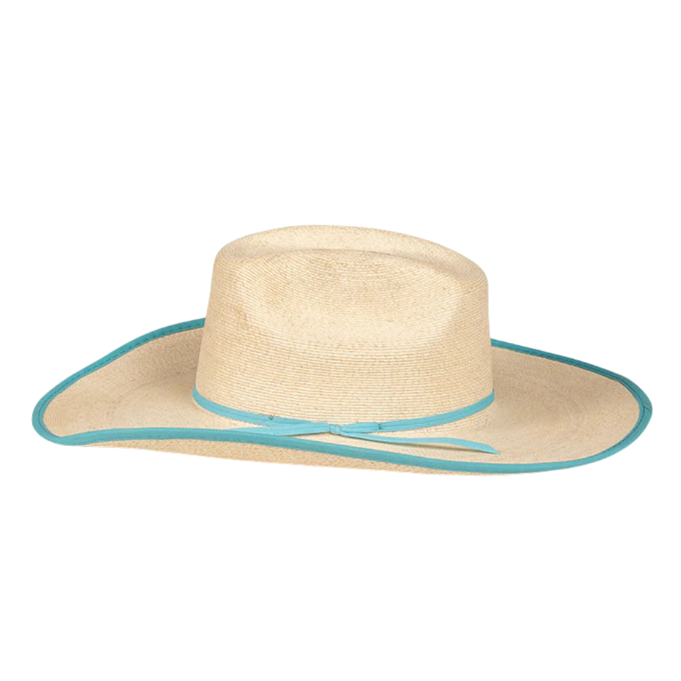 Ringers Western Sterling Western Straw Hat (721072RW) Natural/Aqua