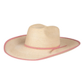 Ringers Western Sterling Western Straw Hat (721072RW) Natural/Pink