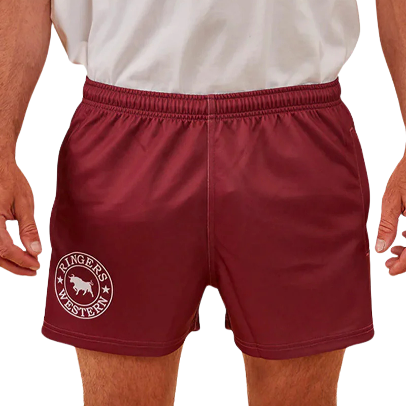 Ringers Western Unisex Footy Shorts (123049RW) Burgundy