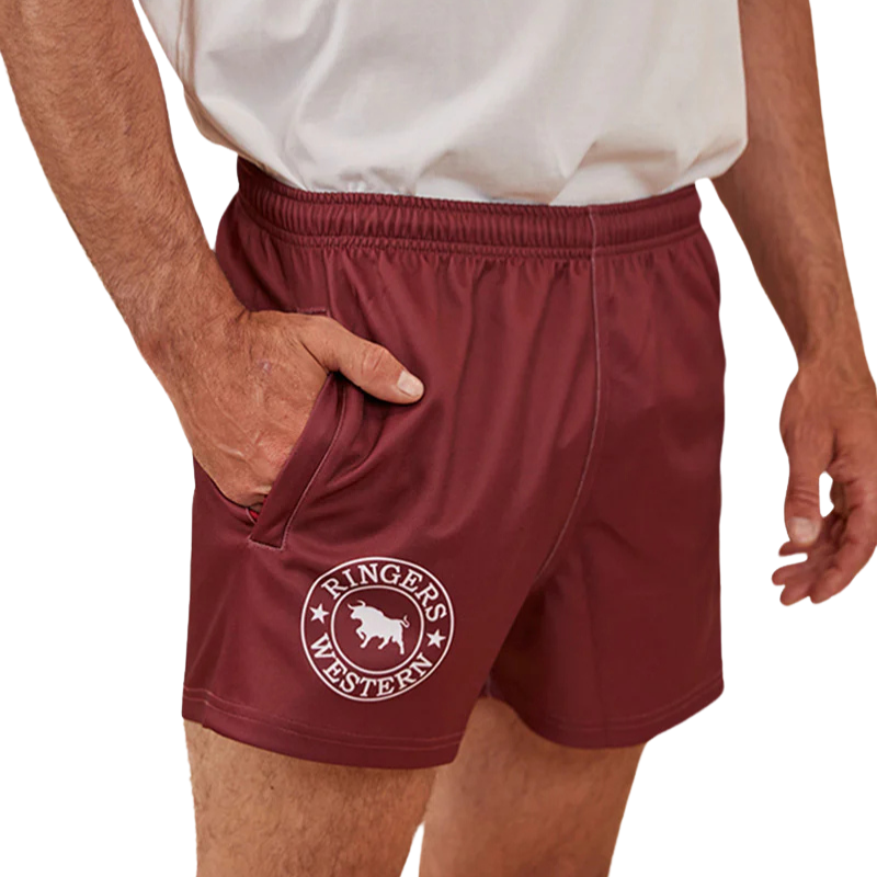 Ringers Western Unisex Footy Shorts (123049RW) Burgundy