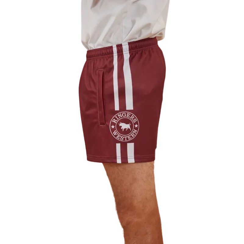 Ringers Western Unisex Footy Shorts (123049RW) Burgundy