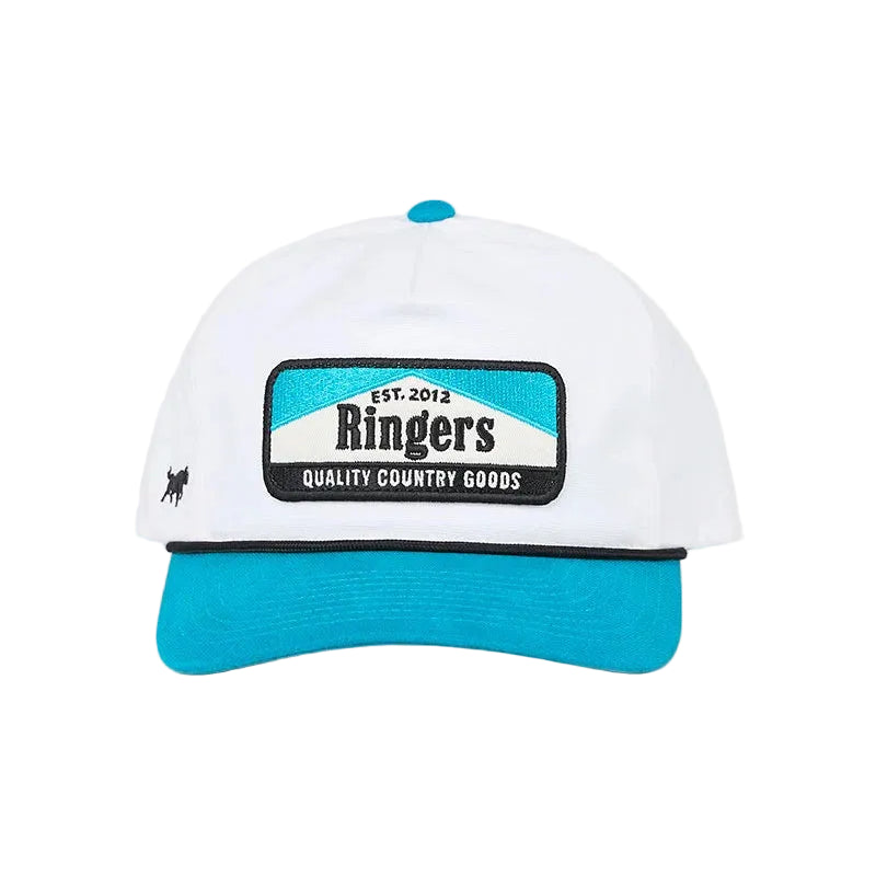 Ringers Western Unisex Rangers Roadhouse Cap (626022RW)  Off White/Teal