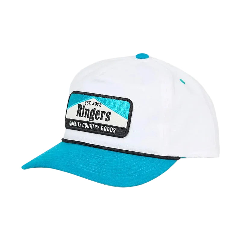 Ringers Western Unisex Rangers Roadhouse Cap (626022RW)  Off White/Teal