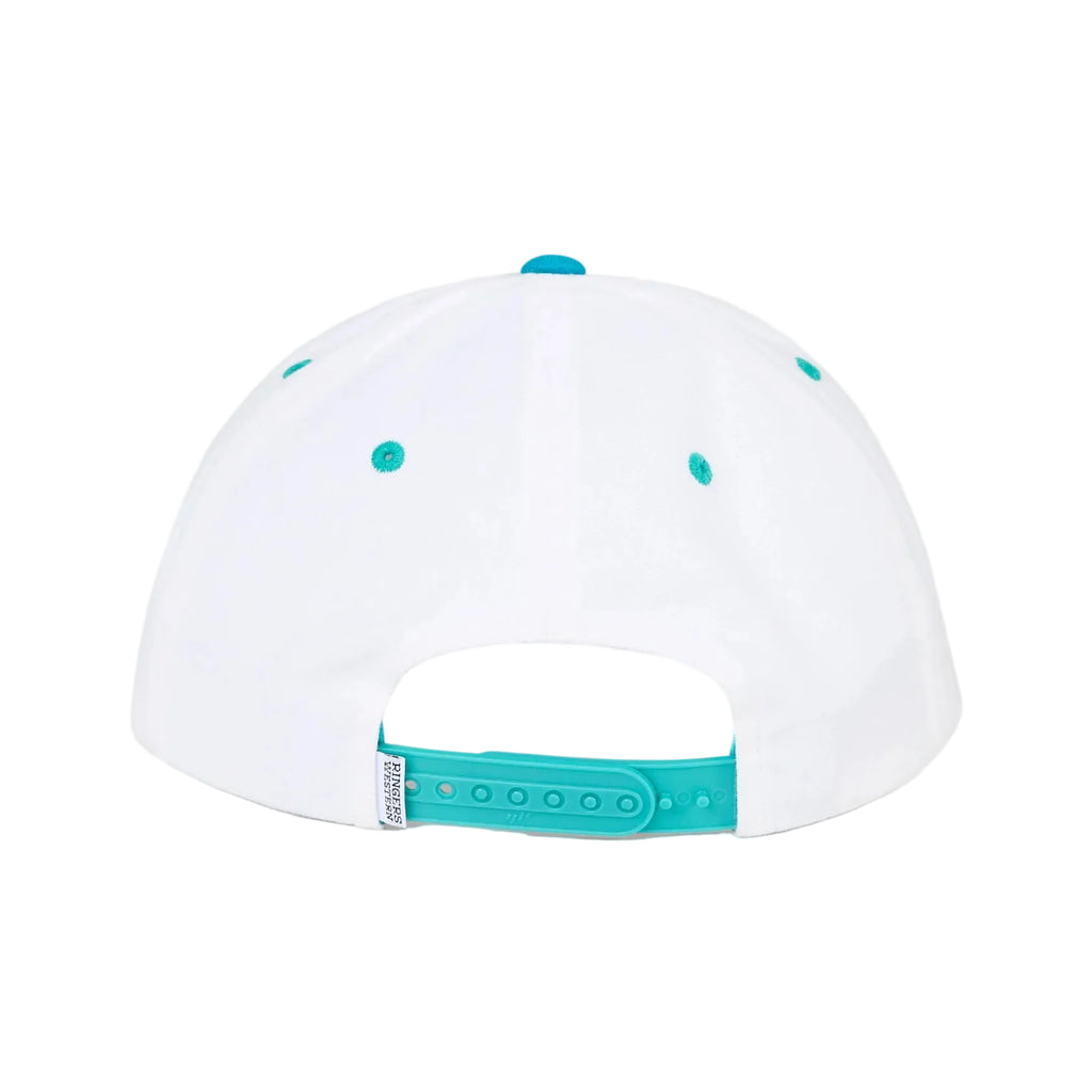 Ringers Western Unisex Rangers Roadhouse Cap (626022RW)  Off White/Teal