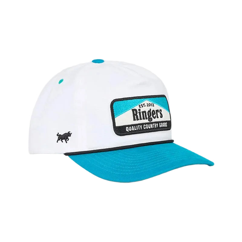 Ringers Western Unisex Rangers Roadhouse Cap (626022RW)  Off White/Teal