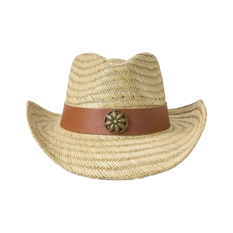 Ringers Western Unisex Sweetgrass Festival Straw Cowboy Hat (625126RW)  Tan