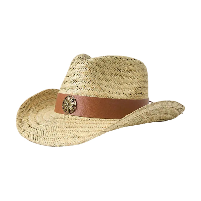 Ringers Western Unisex Sweetgrass Festival Straw Cowboy Hat (625126RW)  Tan