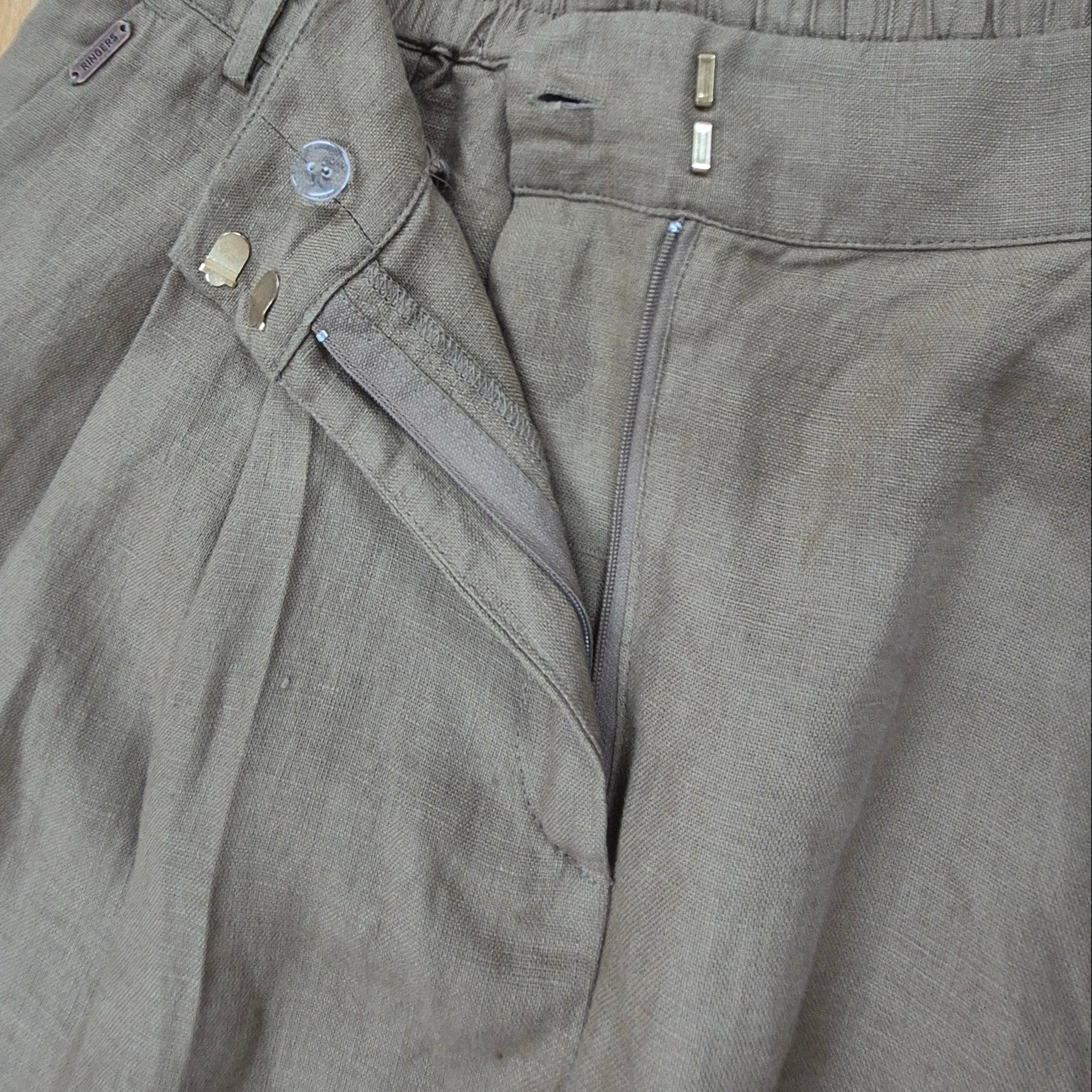 Ringers Western Womens Carly Linen Tailored Pants (225184RW)  Caramel