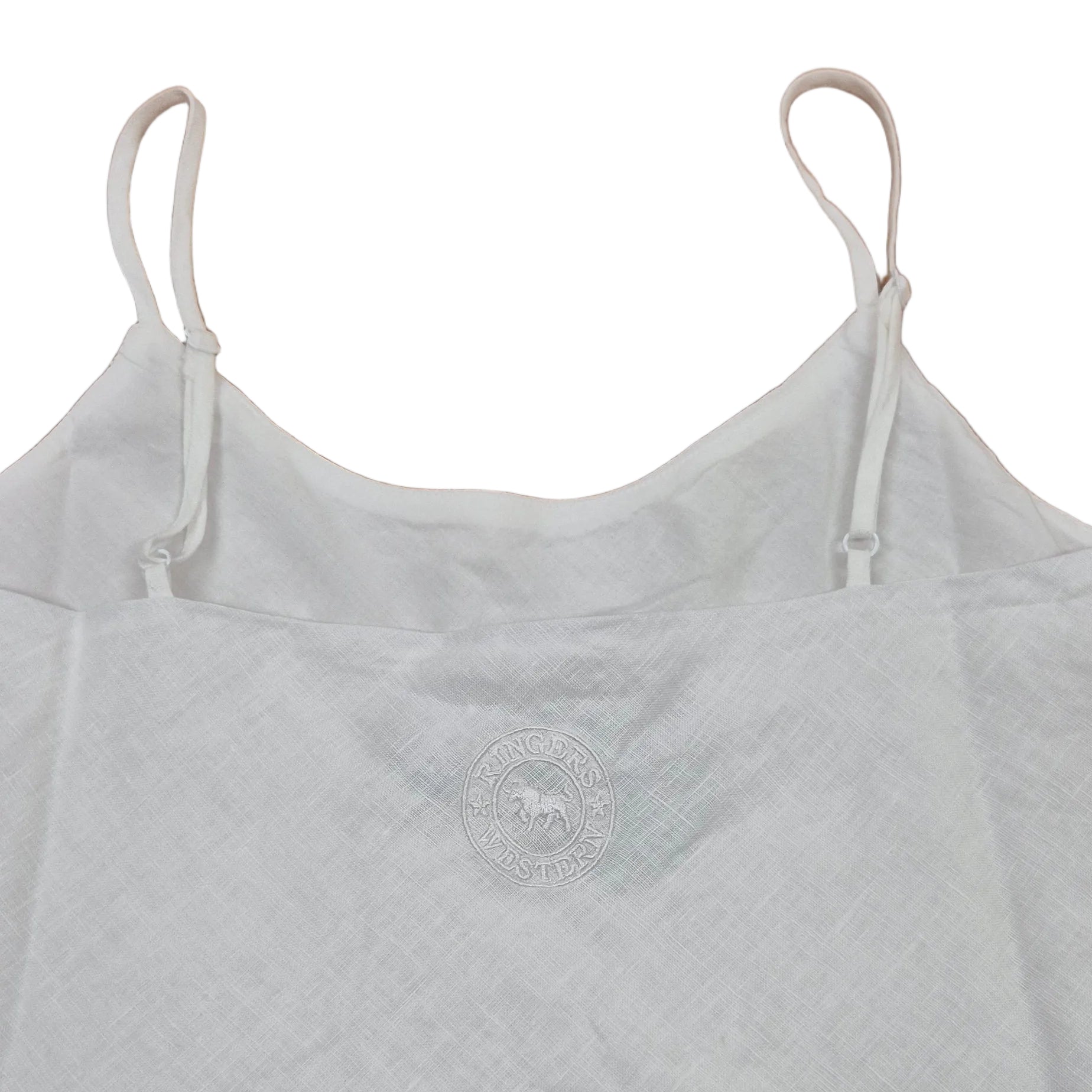 Ringers Western Womens Carmen Bias Cut Linen Cami Top (225177RW)  White