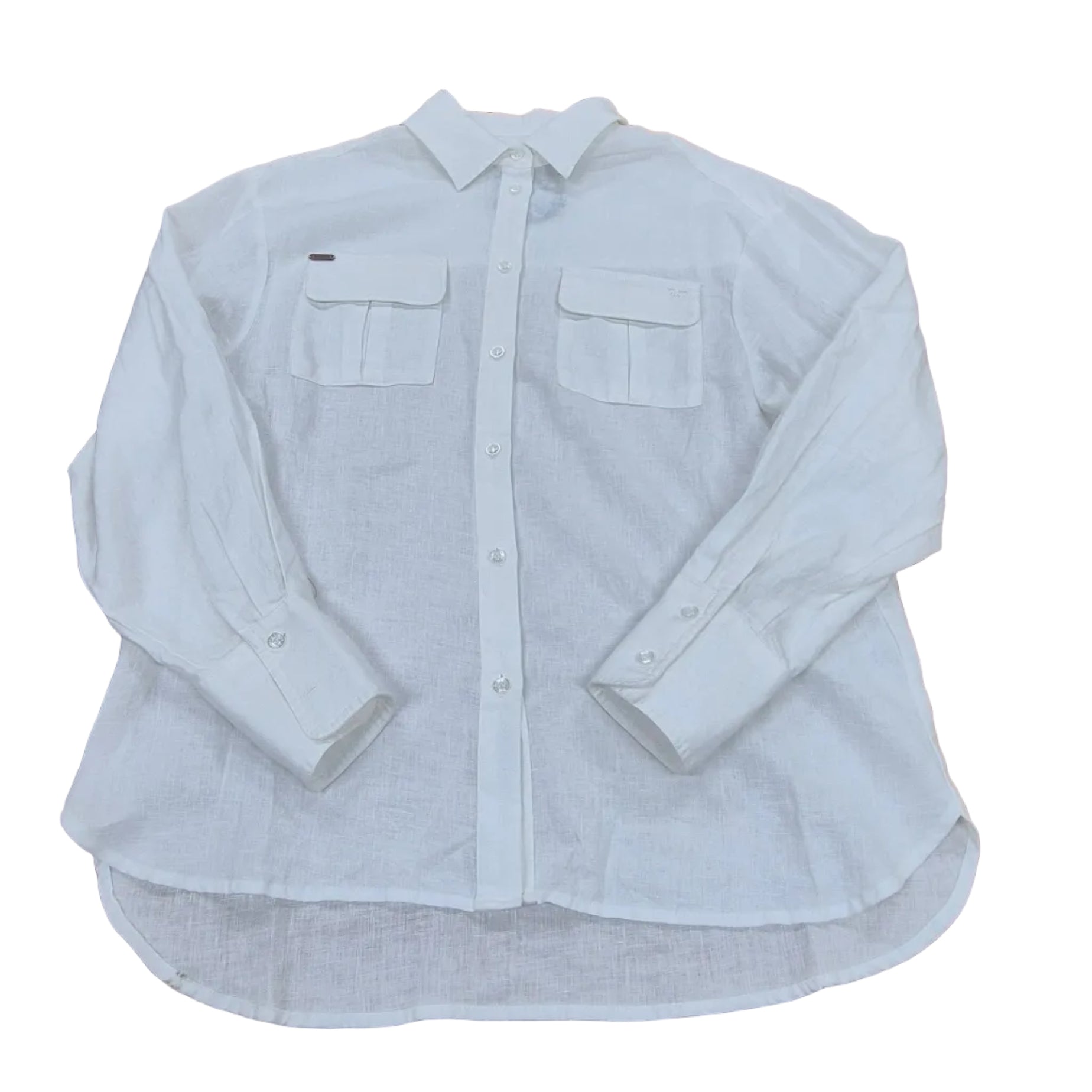 Ringers Western Womens Celine Oversized L/S Linen Shirt (225185RW)  White