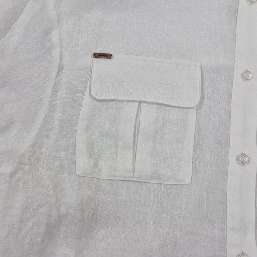 Ringers Western Womens Celine Oversized L/S Linen Shirt (225185RW)  White