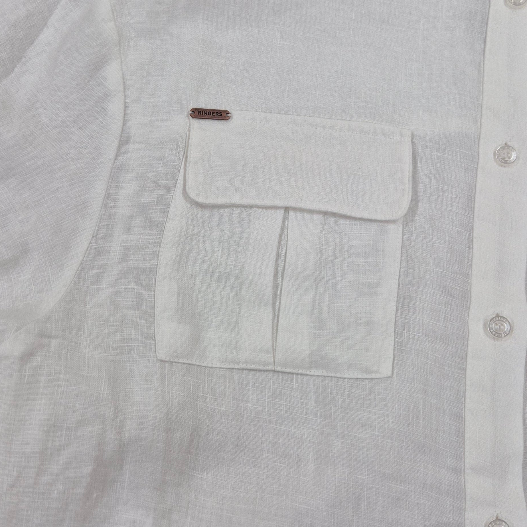 Ringers Western Womens Celine Oversized L/S Linen Shirt (225185RW)  White