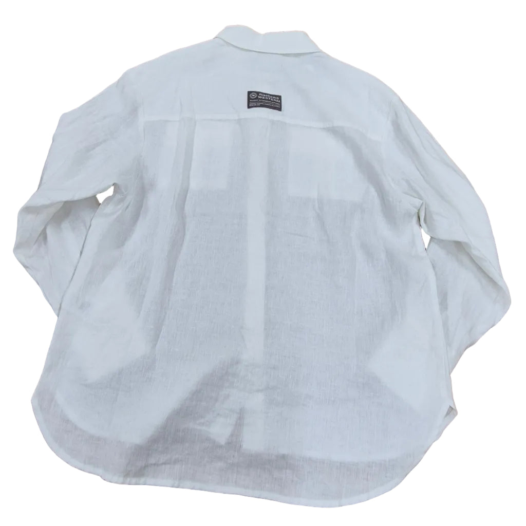 Ringers Western Womens Celine Oversized L/S Linen Shirt (225185RW)  White