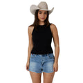 Ringers Western Womens Essential Classic Rib Tank (225229RW) Black