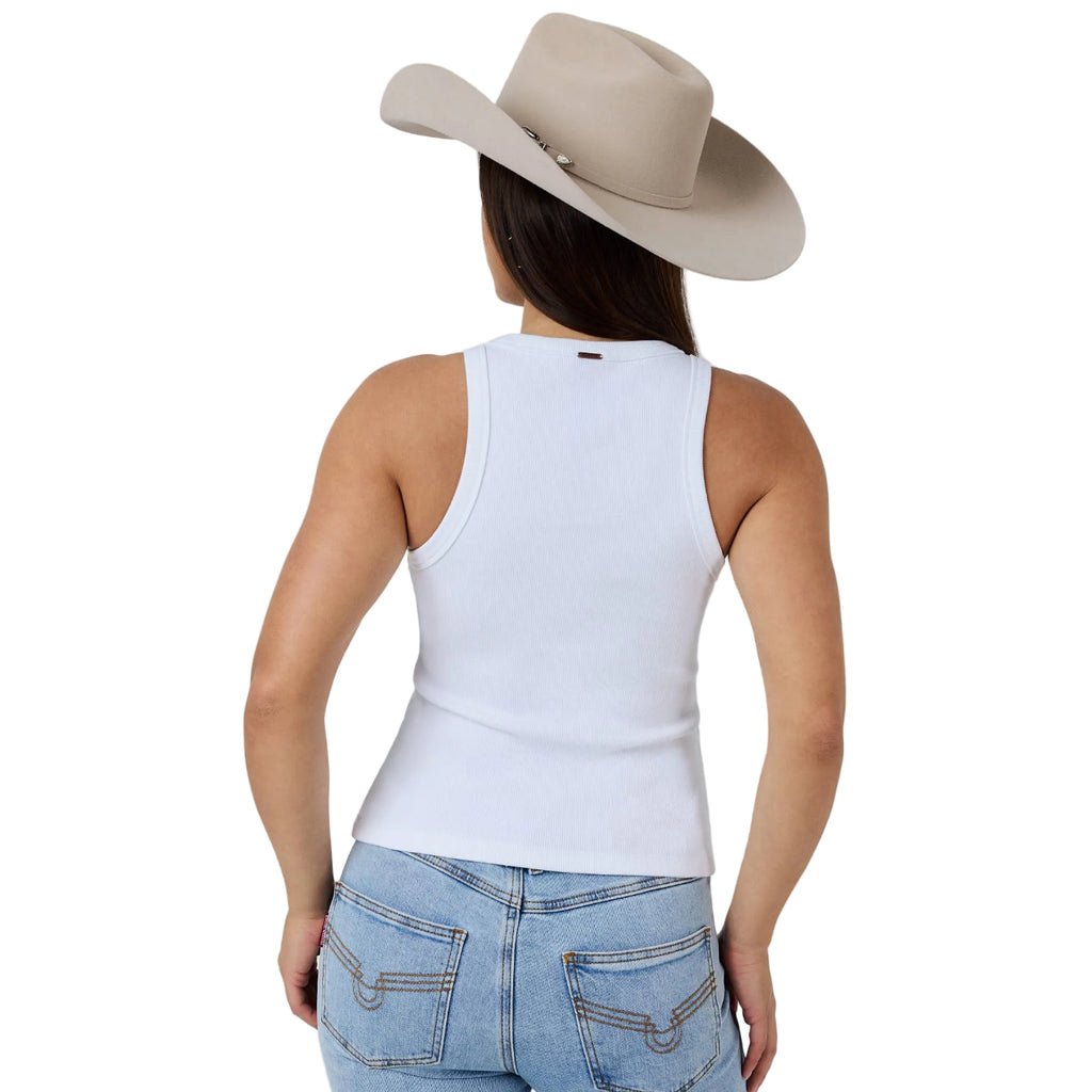 Ringers Western Womens Essential Classic Rib Tank (225229RW)  White