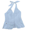 Ringers Western Womens Fallon Linen Halter S/S Top (225178RW)  White