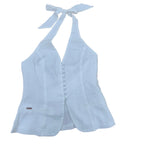 Ringers Western Womens Fallon Linen Halter S/S Top (225178RW)  White