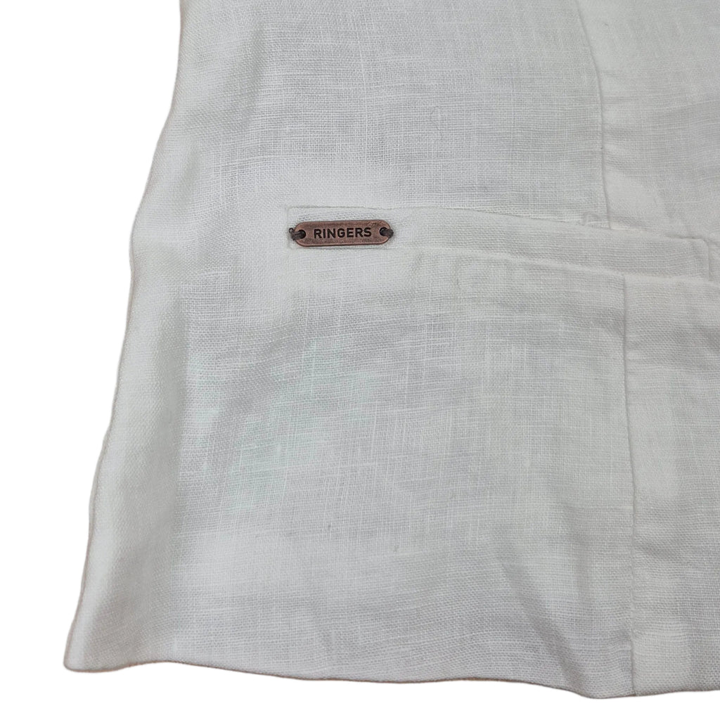 Ringers Western Womens Fallon Linen Halter S/S Top (225178RW)  White