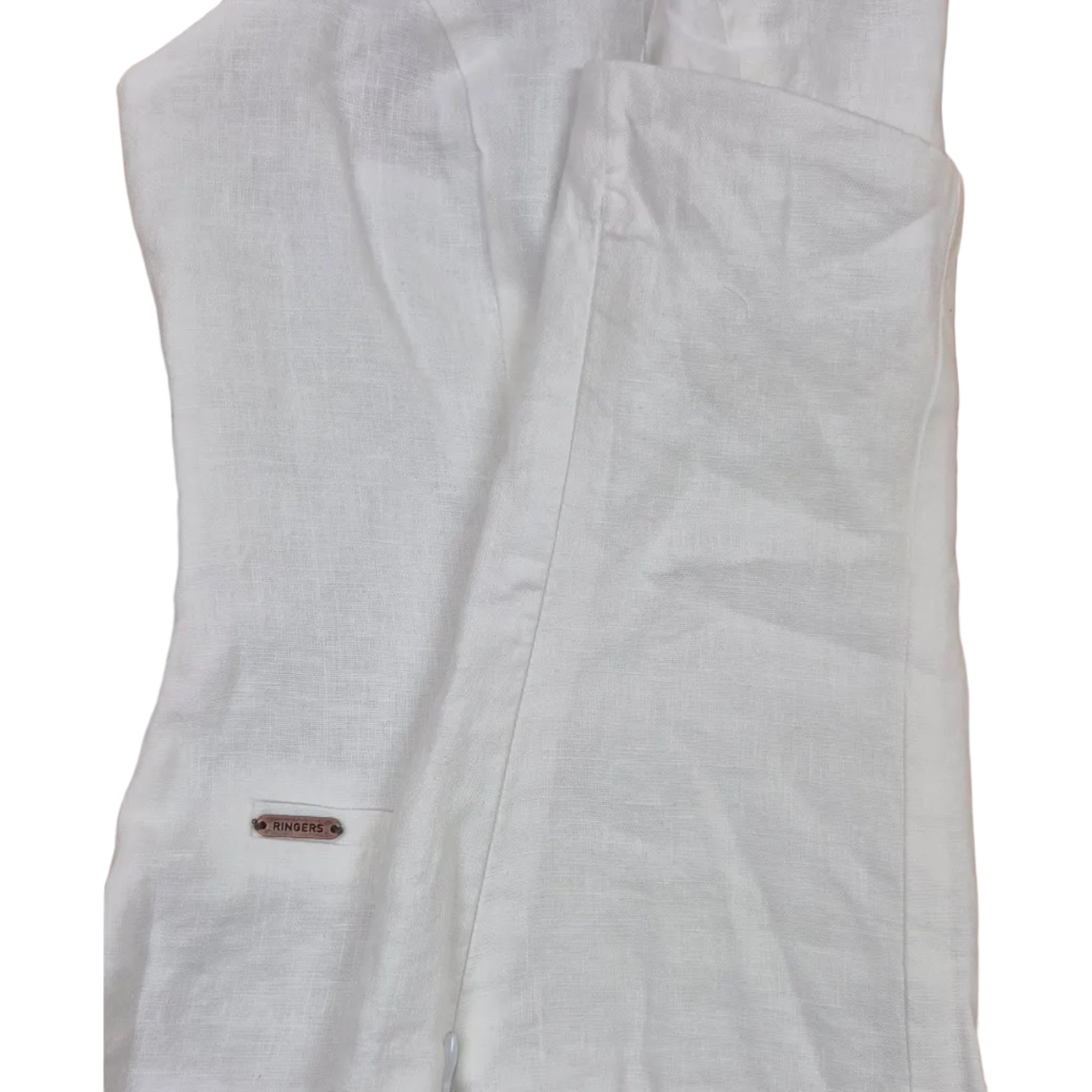 Ringers Western Womens Fallon Linen Halter S/S Top (225178RW)  White
