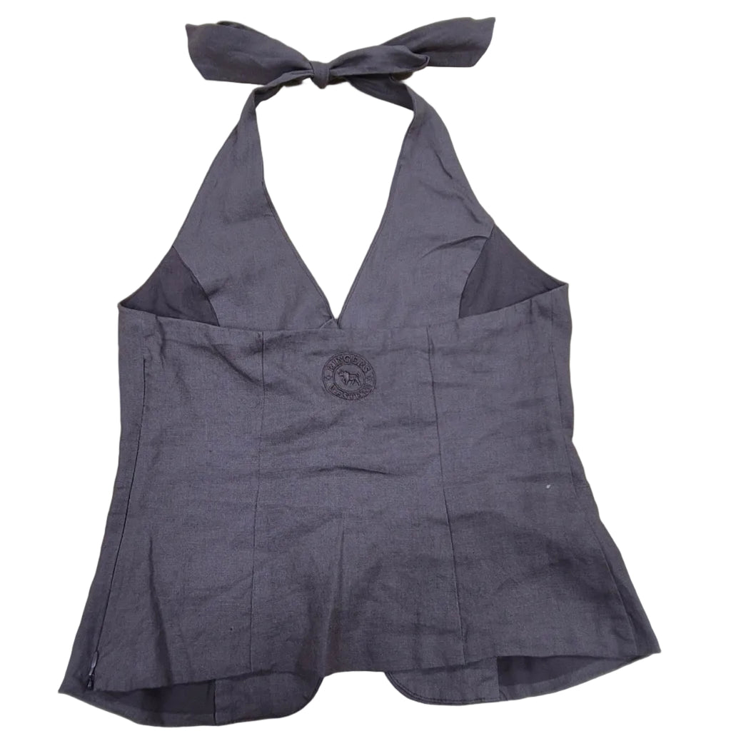 Ringers Western Womens Fallon Linen Halter Top (225178RW)  Chocolate